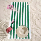 American Soft Linen, Premium Cotton 4 Pack Beach Towels, Cabana Striped - Mix Color - 8 Set Case Pack