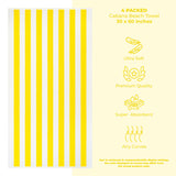 American Soft Linen, Premium Cotton 4 Pack Beach Towels, 30" x 60" Cabana Striped Pool Towels