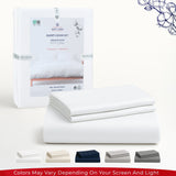 American Soft Linen Luxury 100% Cotton Sateen Weave Duvet Cover Set, 1 Duvet Cover and 2 Pillow Shams, Machine Washable 3 Piece Bedding Sets