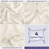 American Soft Linen Luxury 100% Cotton Sateen Weave Duvet Cover Set, Wholesale Bedding Sets