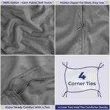 American Soft Linen Luxury 100% Cotton Sateen Weave Duvet Cover Set, Wholesale Bedding Sets