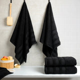 Salem 4 Piece 100% Cotton Luxury Turkish Bath Towel Sets