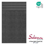 Salem 4 Piece 100% Cotton Luxury Turkish Bath Towel Sets