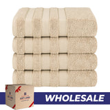 Salem 4 Piece 100% Cotton Luxury Turkish Bath Towel Sets - Wholesale bath towels