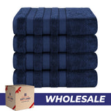 Salem 4 Piece 100% Cotton Luxury Turkish Bath Towel Sets - Wholesale bath towels