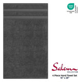 Salem 4 Piece 100% Cotton Luxury Turkish Hand Towel Sets