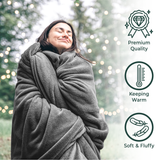 American Soft Linen Bedding Fleece Blanket, Plush Fuzzy Cozy Soft Blanket for Bed, Sofa, Couch