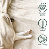 American Soft Linen Bedding Fleece Blanket, Plush Fuzzy Cozy Soft Blanket for Bed, Sofa, Couch