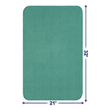 American Soft Linen Fluffy Foamed Bath Rug, 21x32 inches Bath Rugs for Bathroom, 100% Polyester Upper Fluffy Surface and Grip Enhanced Base - 18 Set Case Pack
