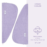 American Soft Linen 100% Cotton Hair Drying Towels for Women, 2 Pack Head Towel Cap - 75 Set Case Pack