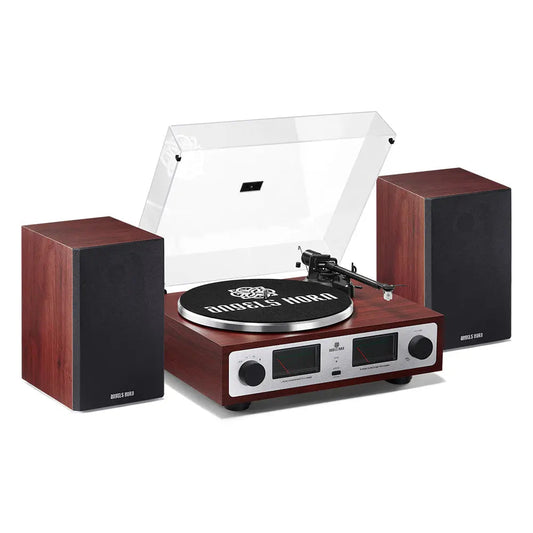 Angels Horn AH6 Turntable HiFi System - Premium Record Player with Speaker