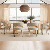 Anna Modern Upholstered Dining Chairs with Arm (Set of 4)