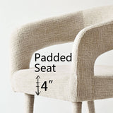 Anna Modern Upholstered Dining Chairs with Arm (Set of 2)