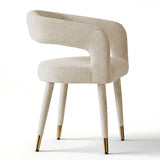Anna Modern Upholstered Dining Chairs with Arm (Set of 2)