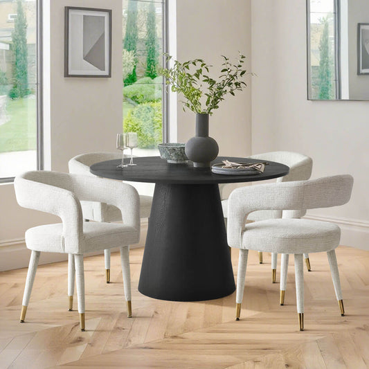 Anna Modern Upholstered Dining Chairs with Arm (Set of 6)
