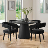 Anna Modern Upholstered Dining Chairs with Arm (Set of 6)
