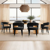 Anna Modern Upholstered Dining Chairs with Arm (Set of 2)