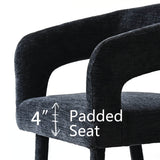Anna Modern Upholstered Dining Chairs with Arm (Set of 2)