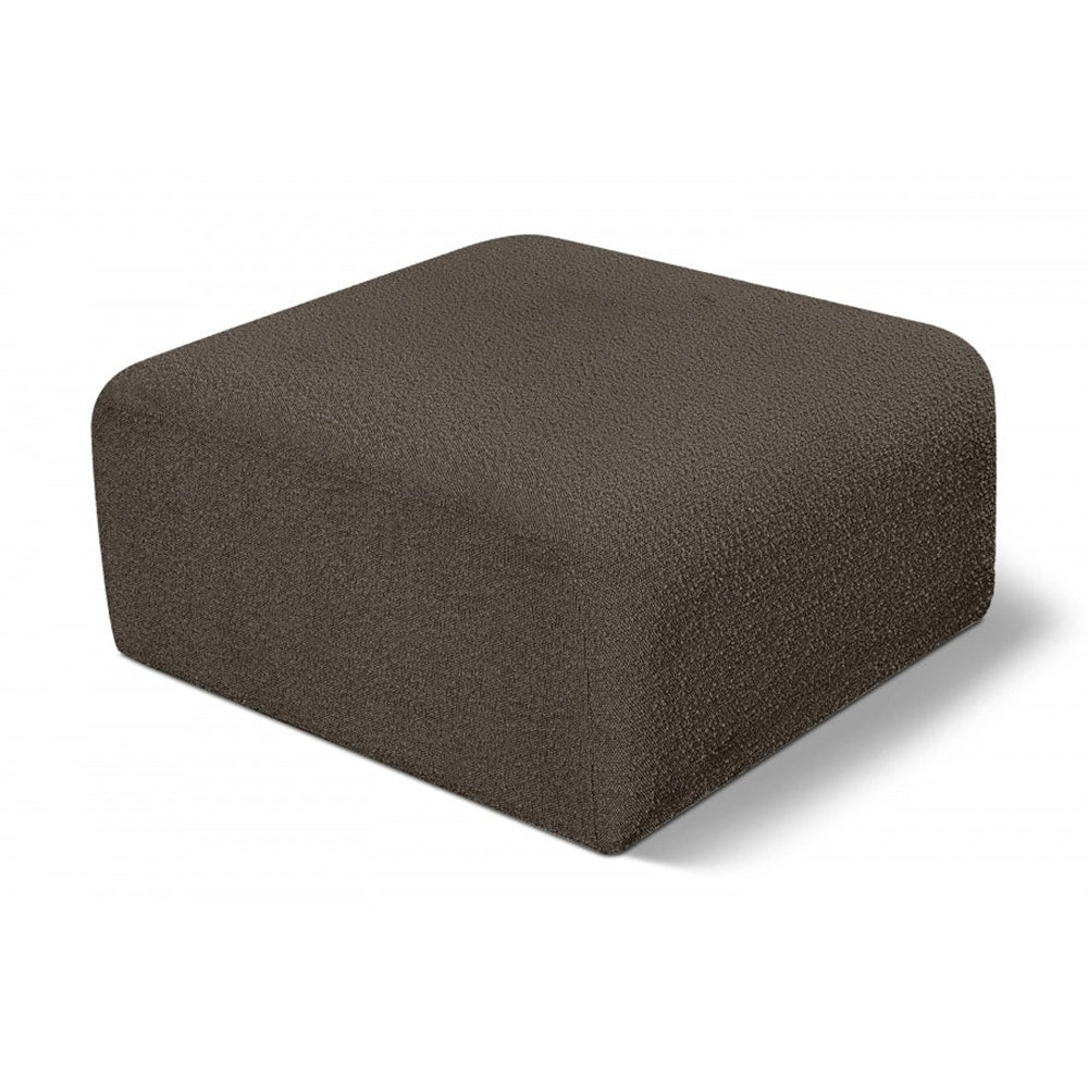 Arc Boucle Fabric Ottoman