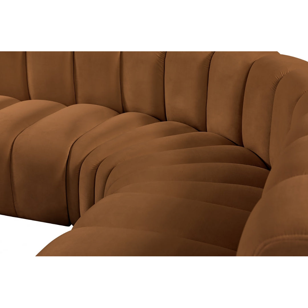 Arc Velvet 7pc. Sectional