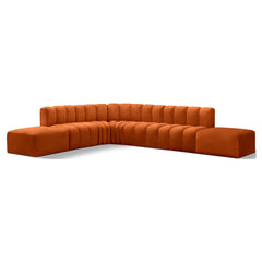 Arc Velvet 7pc. Sectional