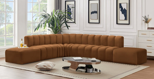 Arc Velvet 7pc. Sectional