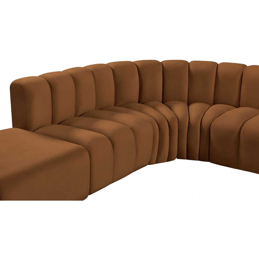 Arc Velvet 7pc. Sectional