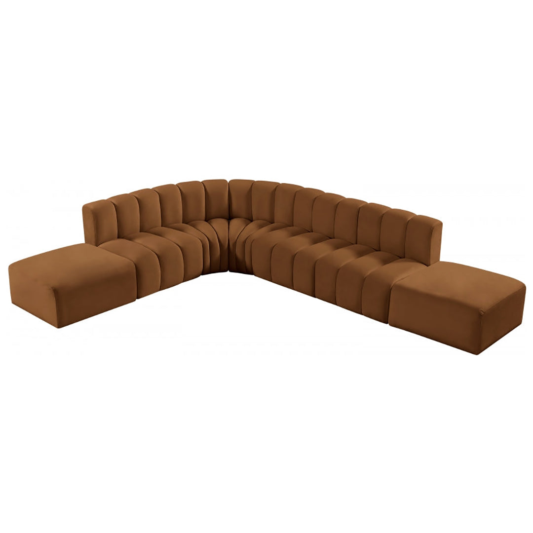 Arc Velvet 7pc. Sectional