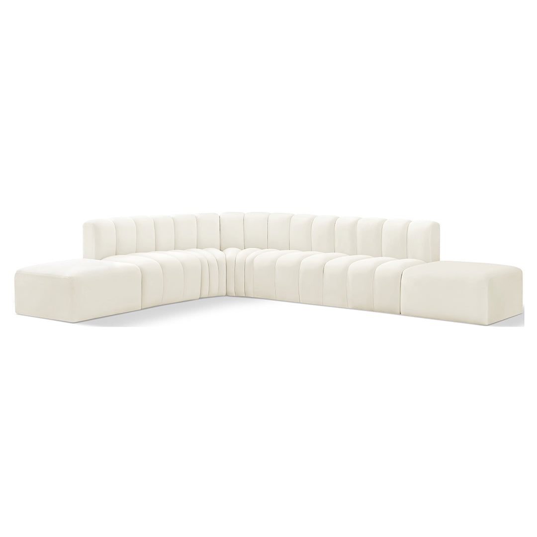 Arc Velvet 7pc. Sectional