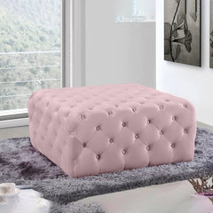 Ariel Velvet Ottoman | Bench