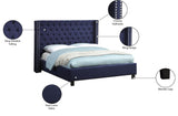 Ashton Contemporary Wing Bed with Elegant Tufted Design and Chrome Nailheads for Luxurious Comfort