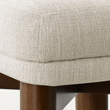 Athena Linen Upholstered Solid Wood Dining Chairs (Set of 2)