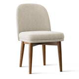 Athena Linen Upholstered Solid Wood Dining Chairs (Set of 6)