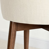 Athena Linen Upholstered Solid Wood Dining Chairs (Set of 4)