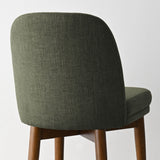 Athena Linen Upholstered Solid Wood Dining Chairs (Set of 2)