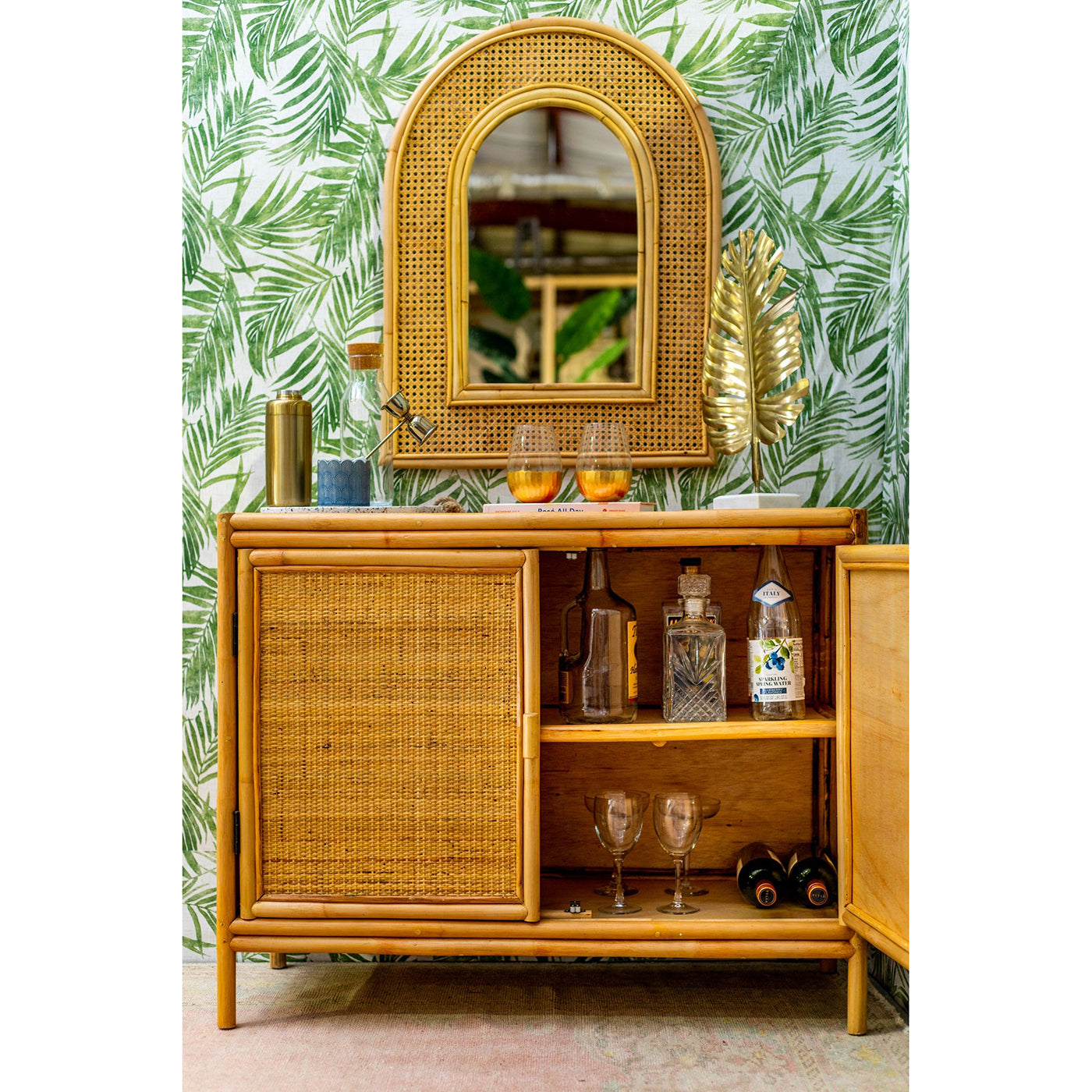 Kona Rattan Cabinet w/Shelves