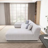 Audrey Cream Chenille U Shape Corner Sofa
