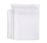 Audrey Ruffle Cotton Percale Sheet Set - White