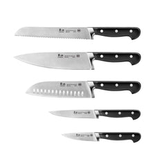 V2 Series 6-Piece Knife Block Set, Forged German Steel, Acacia Block, 59908