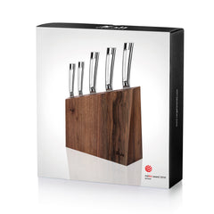 N1 Series 6-Piece Knife Block Set, Walnut Block, Forged German Steel, 61017