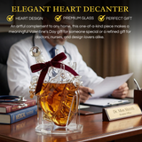 Heart Decanter Whiskey & Wine Decanter Set (750 ML)