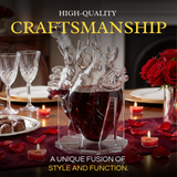 Heart Decanter Whiskey & Wine Decanter Set (750 ML)