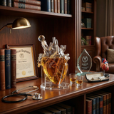 Heart Decanter Whiskey & Wine Decanter Set (750 ML)