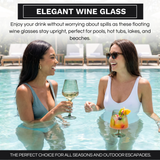 Floating Wine Glasses for Pool - Set of 2-15 OZ (Muted Green)