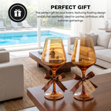 Floating Wine Glasses for Pool - Set of 2-18 OZ (Burnt Orange)