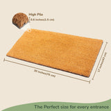 Coir Door Mats Basic Plain - 17X30" Beige