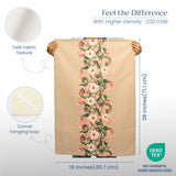 Floral Beige Printed Cotton Kitchen Towels, Set of 2 ,18"x28"