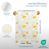 Printed Cotton Kitchen Towels Set of 2 - Lemon & Sage