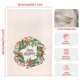 Printed Cotton Kitchen Towels Set of 2 – Poinsettia, Green & White