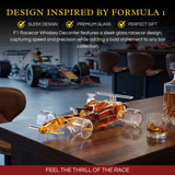 F1 Racecar Whiskey Decanter - 8.12OZ - Scotch, Bourbon, Liquor Decanter
